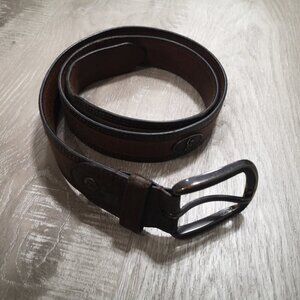 2 / $30.00 - Browning Men's Size 40 Leather Dark Brown Belt with Brass Buckle